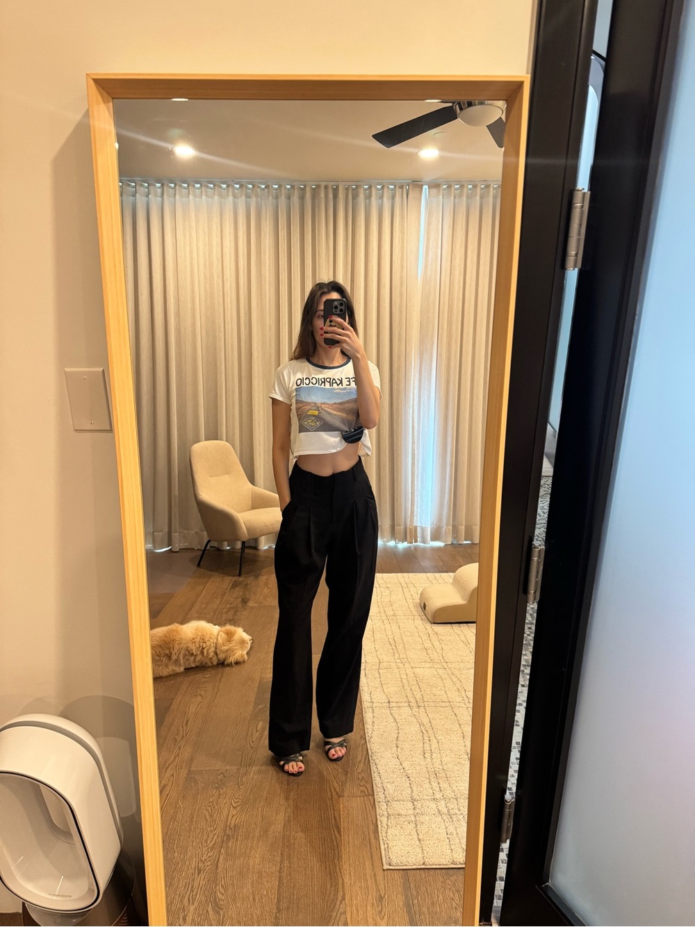 The Frankie Shop Black Gelso Trousers